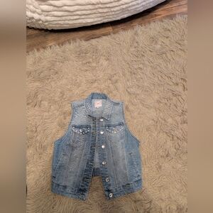 Women's Candies Denim Vest with Embellishments